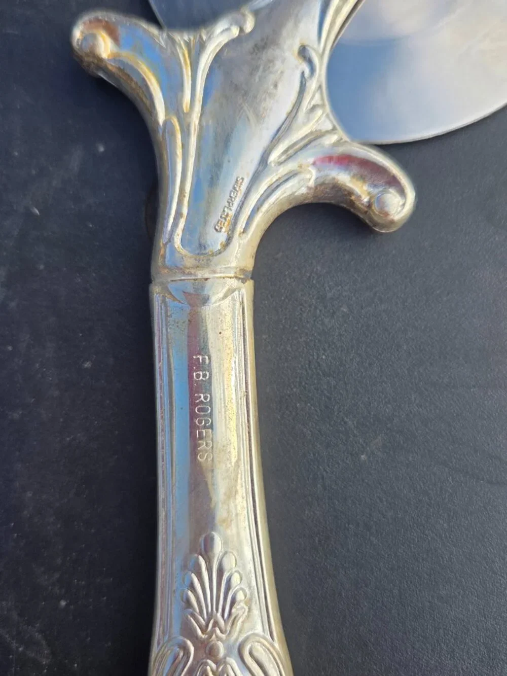 VTG Sheffield Silver Plated Pizza Cutter and Pasta Serving Spoon , Made In Italy